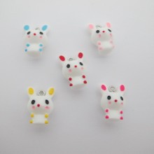 Resin fawn charms 21x11mm - 25 pcs