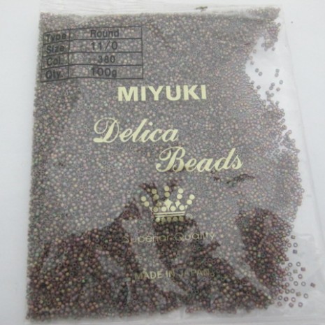 100 GRS MIYUKI DELICA 11/0 DB0380 MAT METALLIC KHAKI IRIS