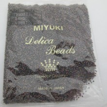 MIYUKI DELICA MAT METALLIC TAUPE GOLD IRIS 11/0 DB1056