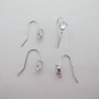 10 Crochets d'oreilles 23mm strass 6mm