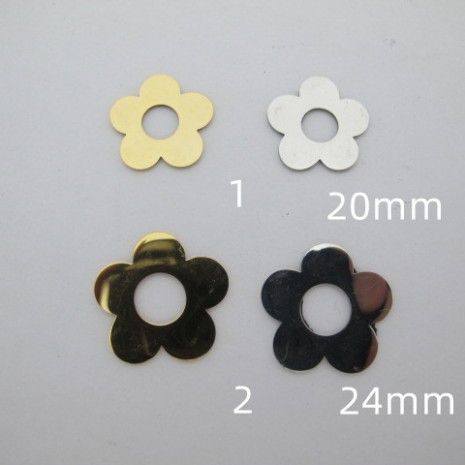 fleurs en Acier Inoxydable x10 pcs