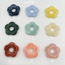 50 Pcs Perles Fleurs 26mm Acryliques