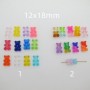 50 Pcs Perles petit ours 12x18mm Acryliques