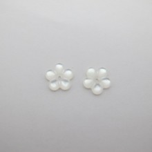5 Pcs Perles Fleurs 11mm en nacre
