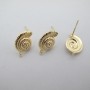 clous d'oreilles escargot 11x16mm x10 pcs