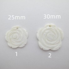 Nacre fleurs rose - 10 pcs