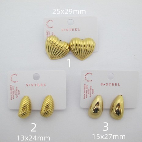 Boucles d'oreilles en acier inoxydable