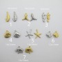 20 pcs Pendentif creuses En Acier Inoxydable