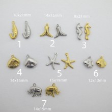 20 pcs Pendentif creuses En Acier Inoxydable