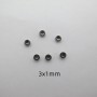 50 pcs Perles rondelles acier inoxydable