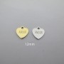 10 pcs Pendentifs coeur En Acier Inoxydable