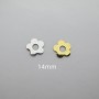 10 pcs fleurs 14mm en Acier Inoxydable