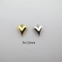 2 pcs Pendentifs coeur En Acier Inoxydable