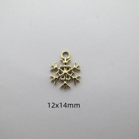 2 pcs Pendentifs flocon de neige En Acier Inoxydable