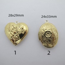 2 pcs Stainless Steel Picture Pendants