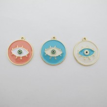 10 Pendants round eye 25x28mm