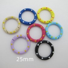 20 pcs Enamelled metal ring key ring