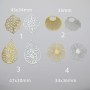 10 pcs gold-plated stainless steel laser cut pendants