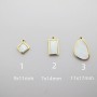 Mother Of Pearl Stainless Steel Pendant X5 Pcs