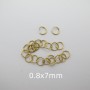 0.8x7mm stainless steel open rings