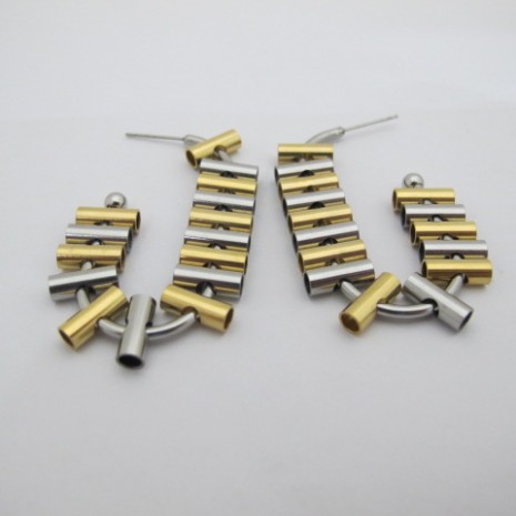 Boucles d'oreilles File de Tube en Acier Inoxydable