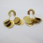 Boucles d'oreilles Multiples Disques en Acier Inoxydable