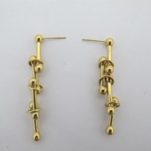 Boucles d'oreilles Atome en Acier Inoxydable