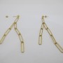 Boucles d'oreilles Chute de Chaîne de trombone en Acier Inoxydable