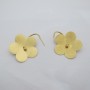 Boucles D'oreilles Fleur Dorée en Acier Inoxydable