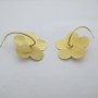 Boucles D'oreilles Fleur Dorée en Acier Inoxydable