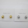 Boucles d'oreilles Goutte Boule en acier inoxydable