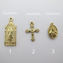 religious charm pendant in stainless steel