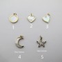 10 pcs Pendentif nacre naturelle En Acier Inoxydable