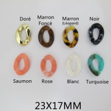 50 Pcs Acrylic Link Rings 23x17mm