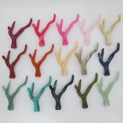 20 Pcs Pendentifs Branches En Acrylique 47x34mm