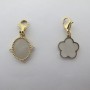 2 Pcs Charms Collection Nacre en Acier Inoxydable