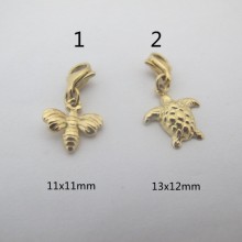 2 Pcs Charms Small Animal Stainless Steel