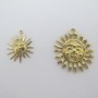 5 Pcs Pendentifs Soleil avec Sourire en Acier Inoxydable