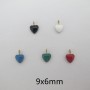 20 Pcs Pendentifs Petit Coeur Concour Doré en Acier Inox