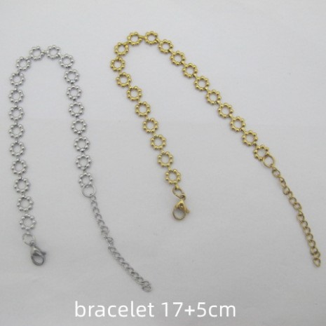 stainless steel flower bracelet