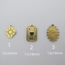 2 pcs Stainless Steel Charms