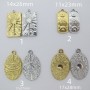 10 pcs Medal Pendants Stainless Steel