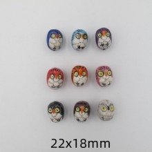 25 Pcs Ceramic Owl Pearls