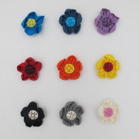 10 Pcs Fabric flowers 30mm