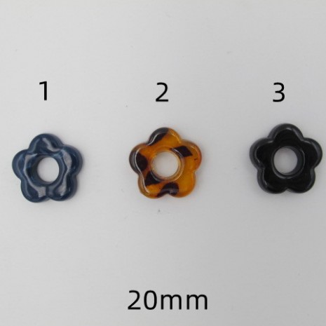 50 pcs Flower beads 20mm acrylic