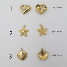 5 pcs Pendentif acier inoxydable