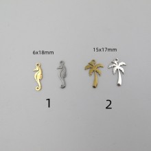 10 pcs Pendentif acier inoxydable