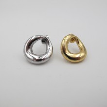 17x18mm CRÉOLES TORSADÉES earrings in stainless steel