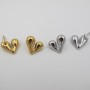 heart earrings 16x18 mm in stainless steel