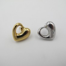 17x18 mm heart earrings in stainless steel